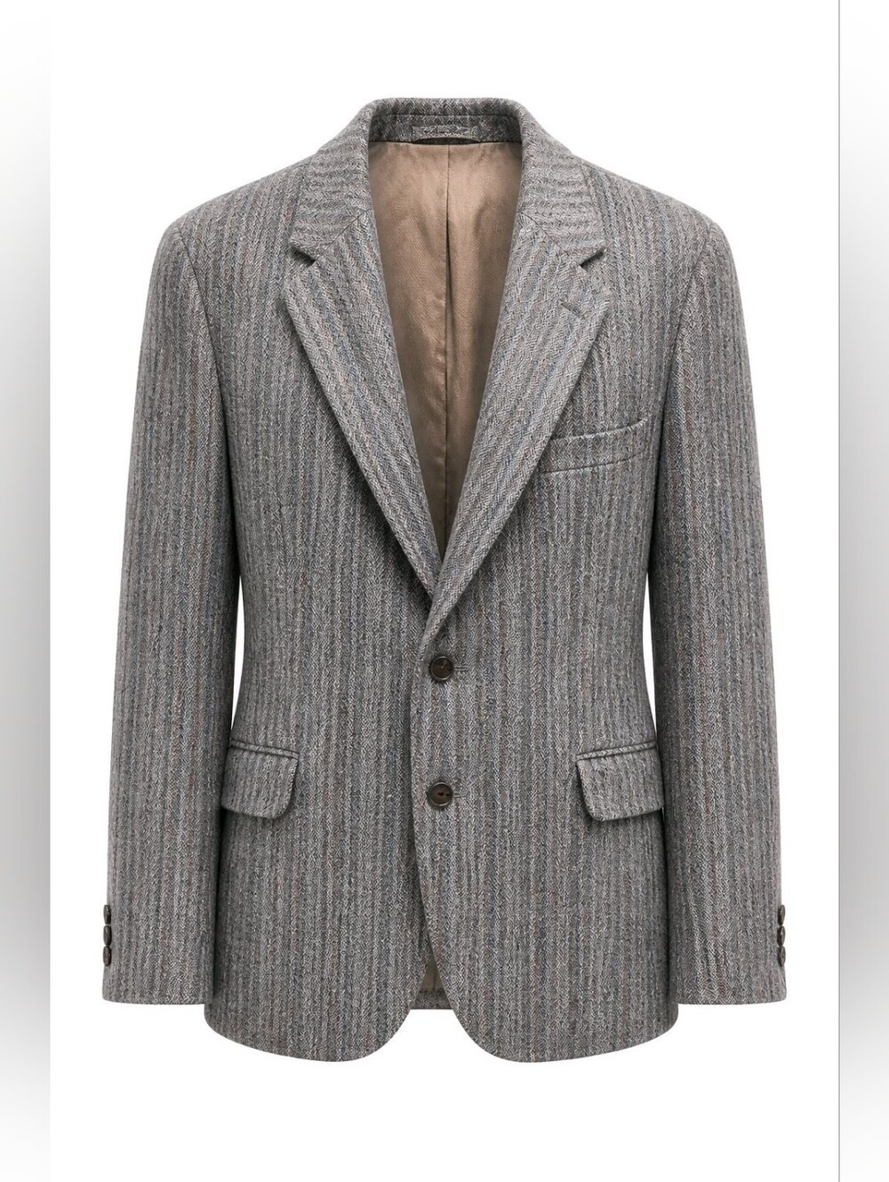 JG HOOK Gray Pinstripe Men's Blazer - Classic Single-Breasted Wool Jacket L41
